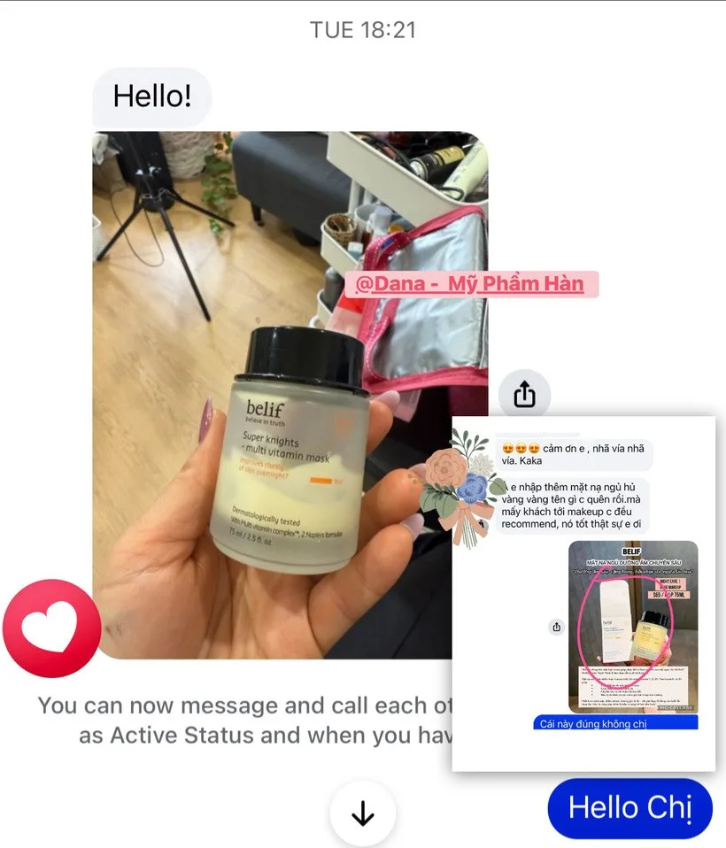 Real customer message (name hidden)